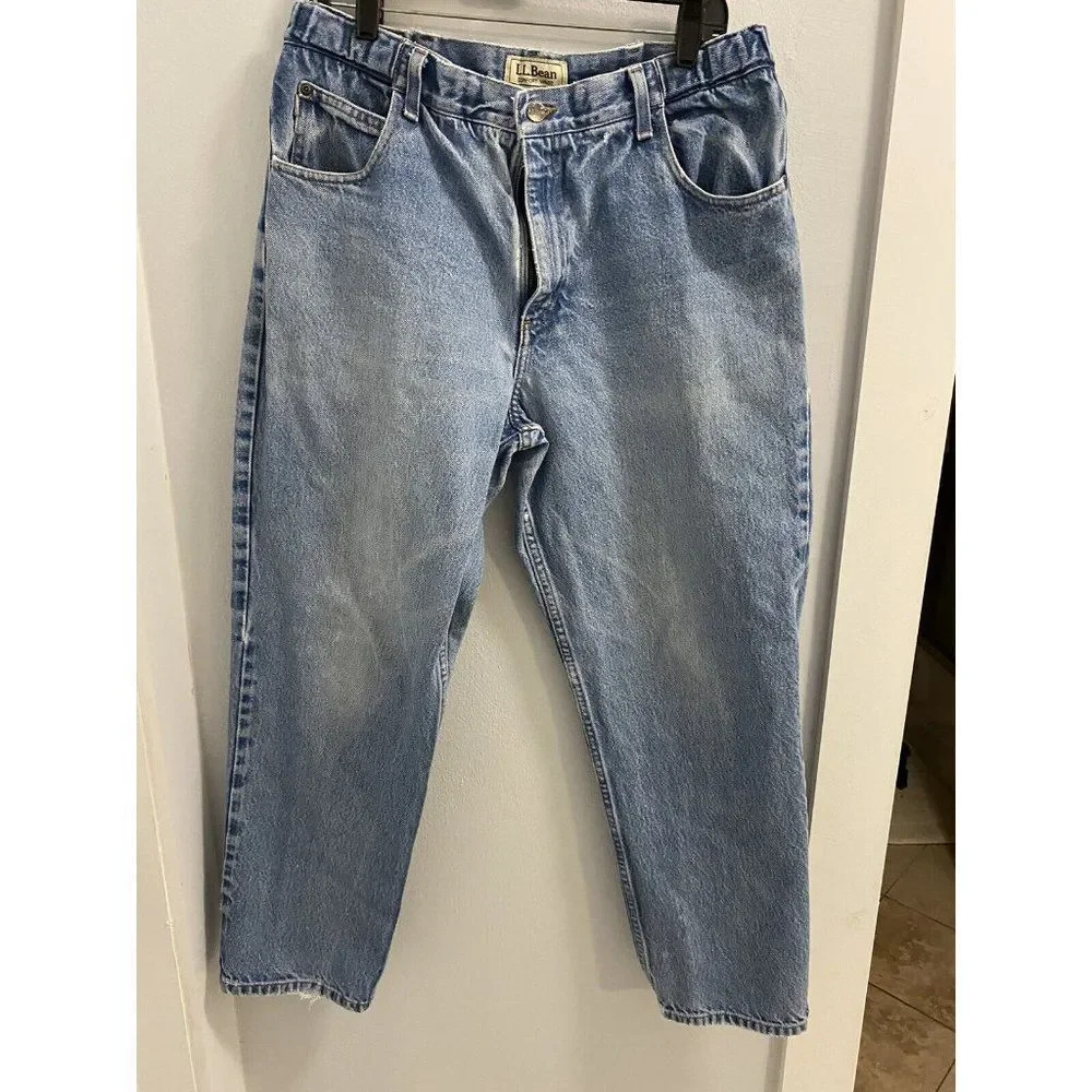 LL BEAN MEN COMFORT WAIST JEAN 35/30 SIMPLE BASIC JEAN GREAT CONDITION